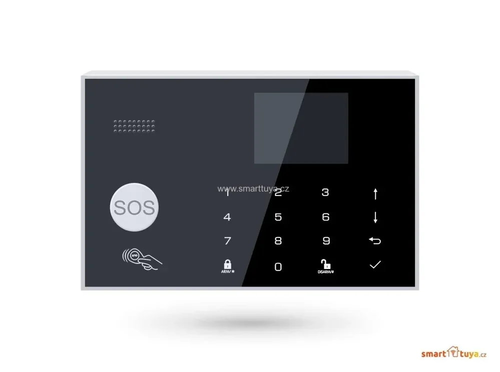Wi-Fi/GSM/RFID/ LCD zabezpečovací systém SMART s 5.0Mpx venkovní IP kamerou - TUYA, Android,iOS