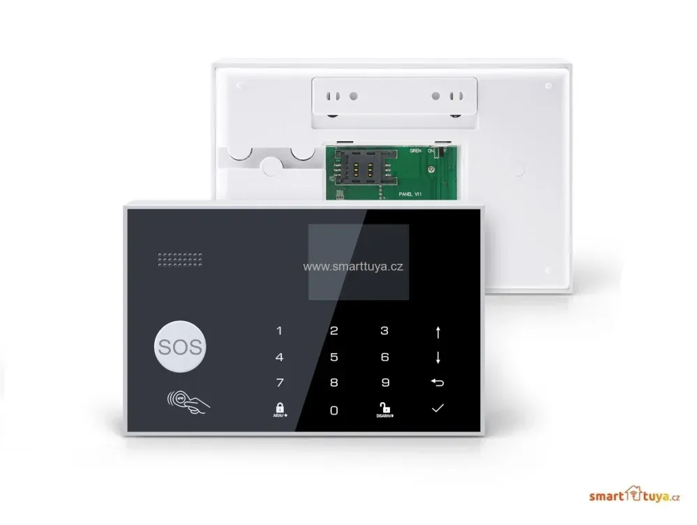 Wi-Fi/GSM/RFID/ LCD zabezpečovací systém SMART s 5.0Mpx venkovní IP kamerou - TUYA, Android,iOS