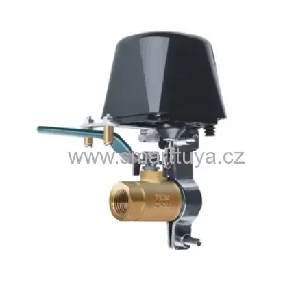 WiFi chytrý motorizovaný zavírač ventilů voda/plyn DN20 - 3/4"  - TUYA, Android/iOS