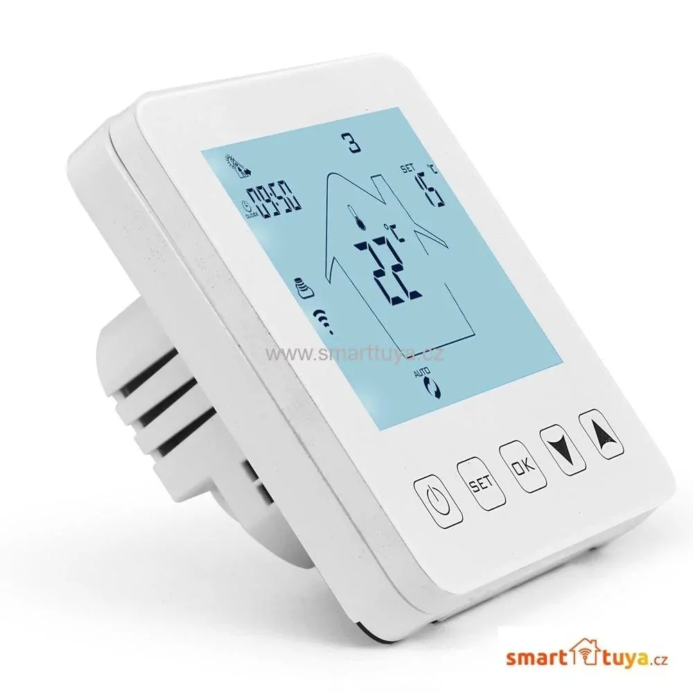 WiFi chytrý termostat 3A pro ovládání plynového kotle- TUYA, Android/iOS