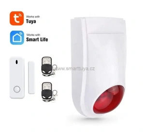 WiFi lokální alarm se sirénou 110dB ovládaný aplikací – TUYA, Android/iOS
