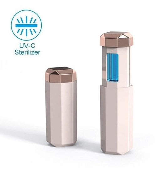 UV-C Mini sterilizátor přenosný, růžový