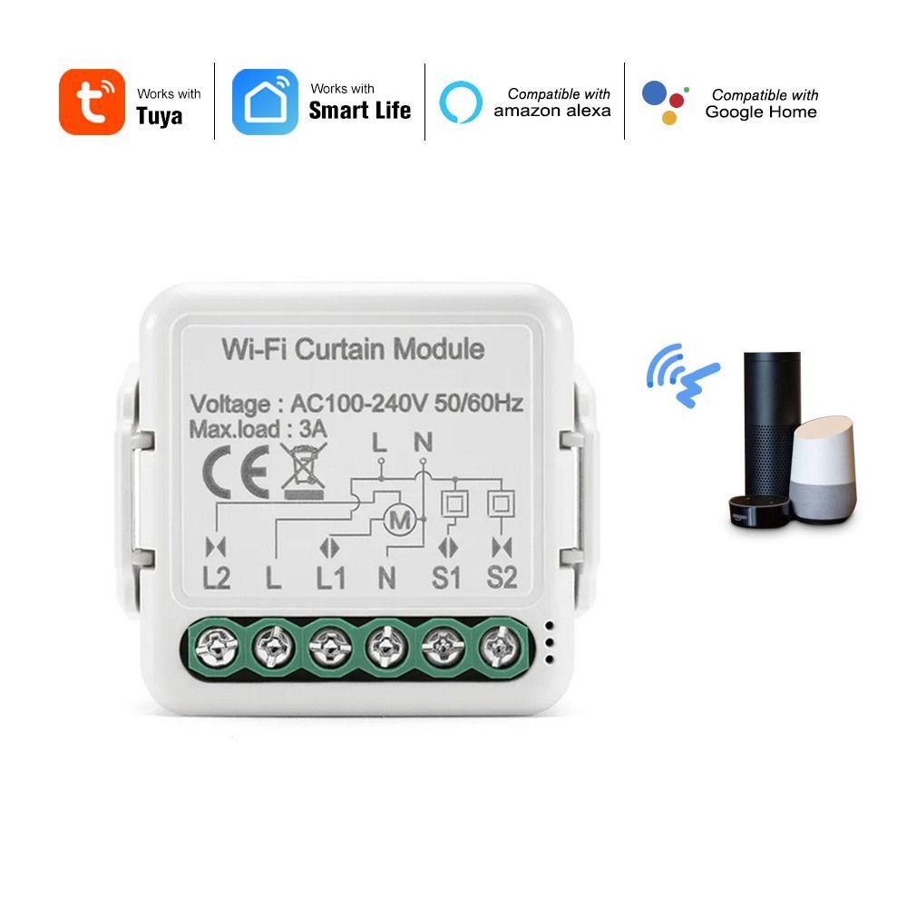 Wi-Fi mini vestavný spínač pro ovládání rolet a žaluzií  1 kanálový - TUYA