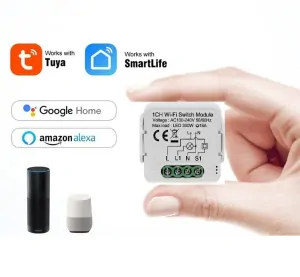 Wi-Fi mini vestavný spínač 16A pro ovládání spotřebičů, 1 kanálový - TUYA
