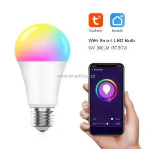 Wi-fi mini LED žárovka, 9W, RGBC+W - TUYA