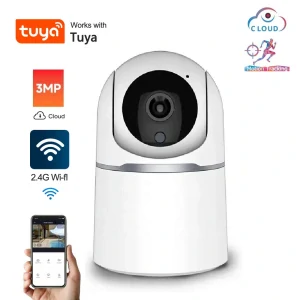 3.0 Mpx WiFi vnitřní otočná IP kamera se zvukem, superHD 1536P - TUYA