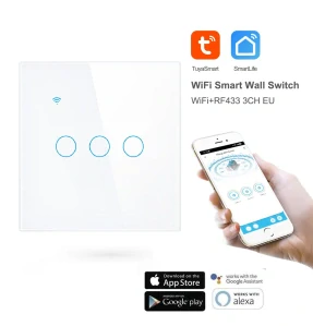 WiFi chytrý vypínač světel,třítlačítkový - TUYA, Android/iOS