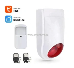 WiFi lokální alarm se sirénou 110dB ovládaný aplikací – TUYA, Android/iOS