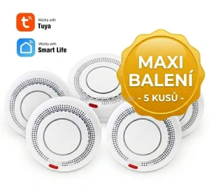 MAXI BALENÍ 5x WiFi kouřový senzor Tuya