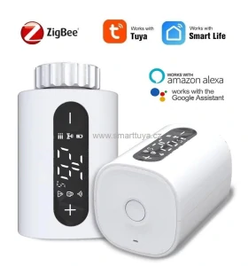 Zigbee chytrá termostatická hlavice s LED displejem – TUYA, Android/iOS
