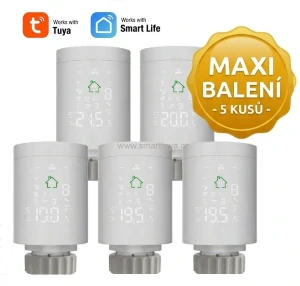 MAXI BALENÍ 5x Zigbee chytrá termostatická hlavice AS-HY368  –TUYA