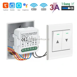 WiFi + RF mini vestavný spínač pro rolety s procentuálním polohováním – TUYA