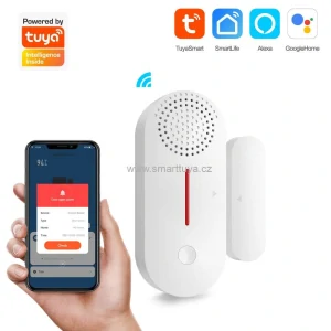 TUYA WiFi dveřní a okenní senzor s alarmem a sirénou 90dB, PST-AW301