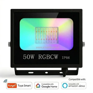 WiFi venkovní chytrý RGBCW LED reflektor Tuya - 50W (PST-FL-50W)