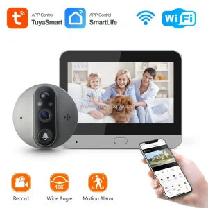 Tuya inteligentní WiFi digitální dveřní kukátko PST-DB06T (3.0MP, 4.3" LCD)