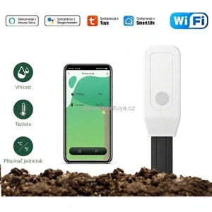 Chytrý WiFi půdní senzor Tuya – měření vlhkosti a teploty (PST-ZM-306)