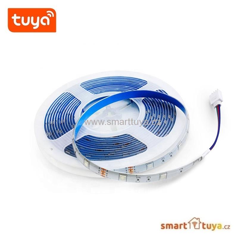 WiFi RGB LED sestava - 5 metrů | 12W | 30LED/m | IP65-vodotěsný | IR ovládání | - TUYA, Android/iOS
