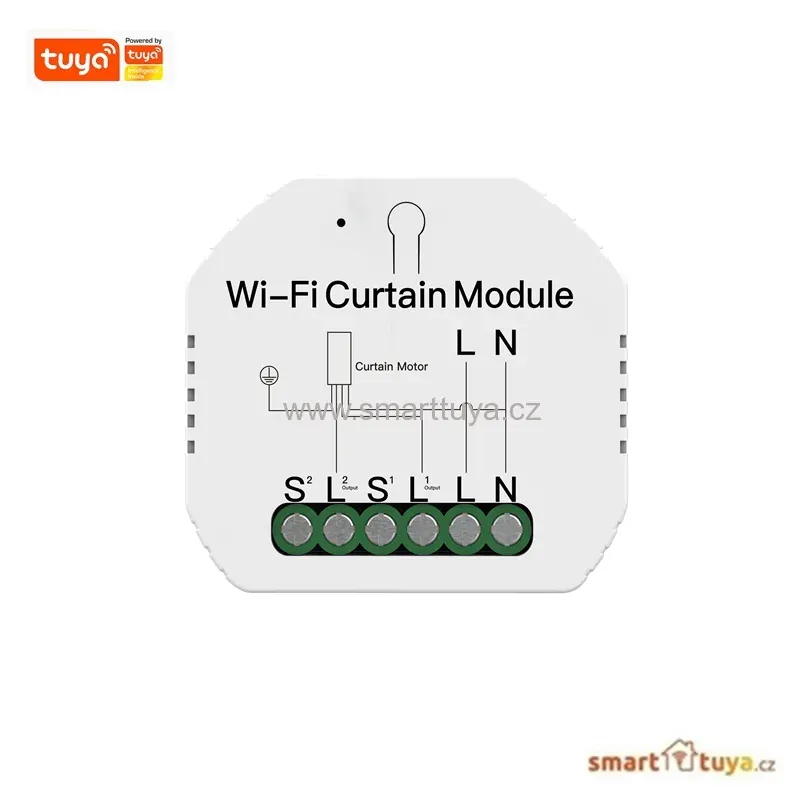Wi-Fi + RF mini vestavný spínač pro ovládání rolet a žaluzií + s dálkovým ovladačem- TUYA