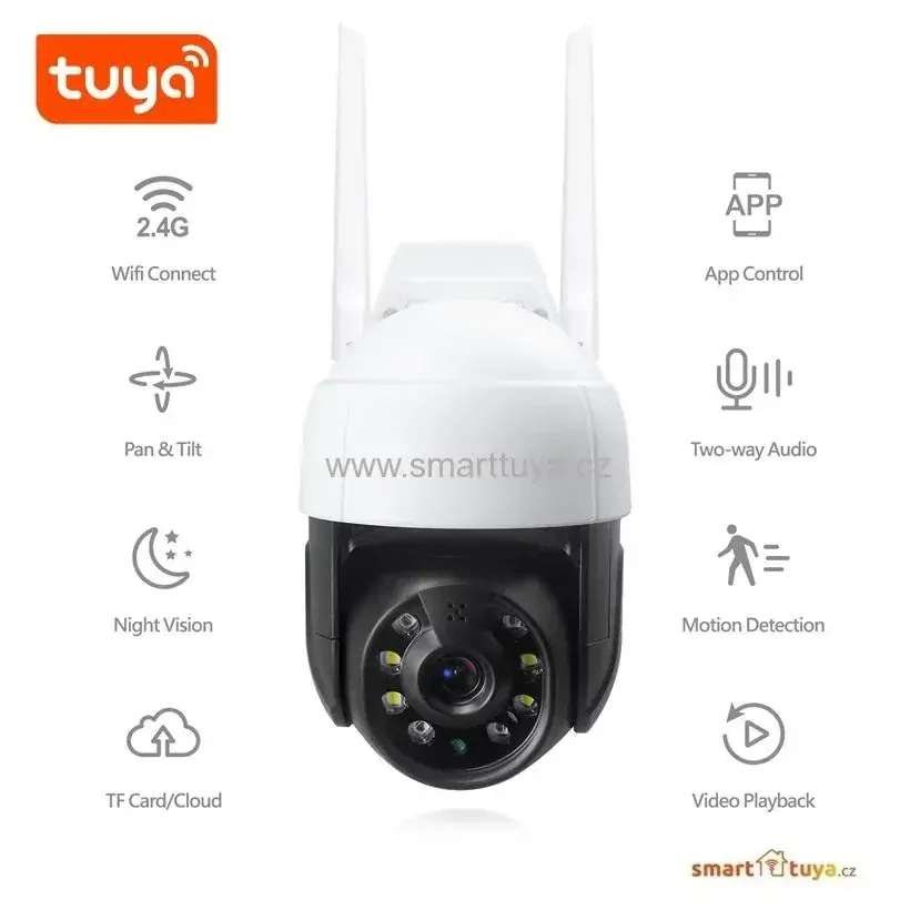 5.0 Mpx WiFi venkovní mini otočná IP kamera se zvukem - TUYA