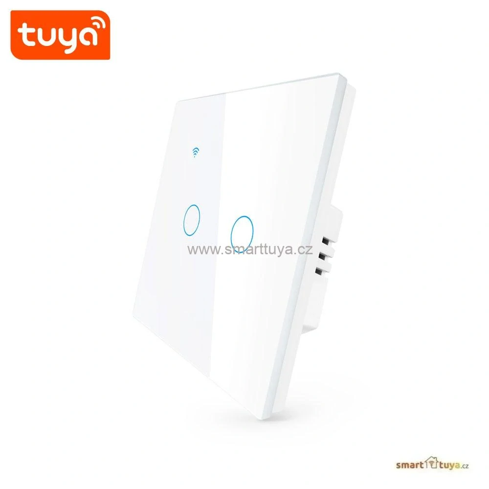 WiFi chytrý vypínač světel,dvoutlačítkový - TUYA, Android/iOS