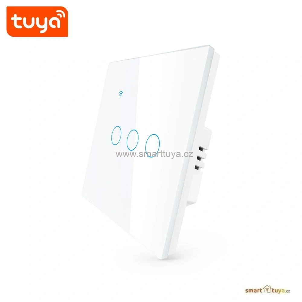 WiFi chytrý vypínač světel,třítlačítkový - TUYA, Android/iOS