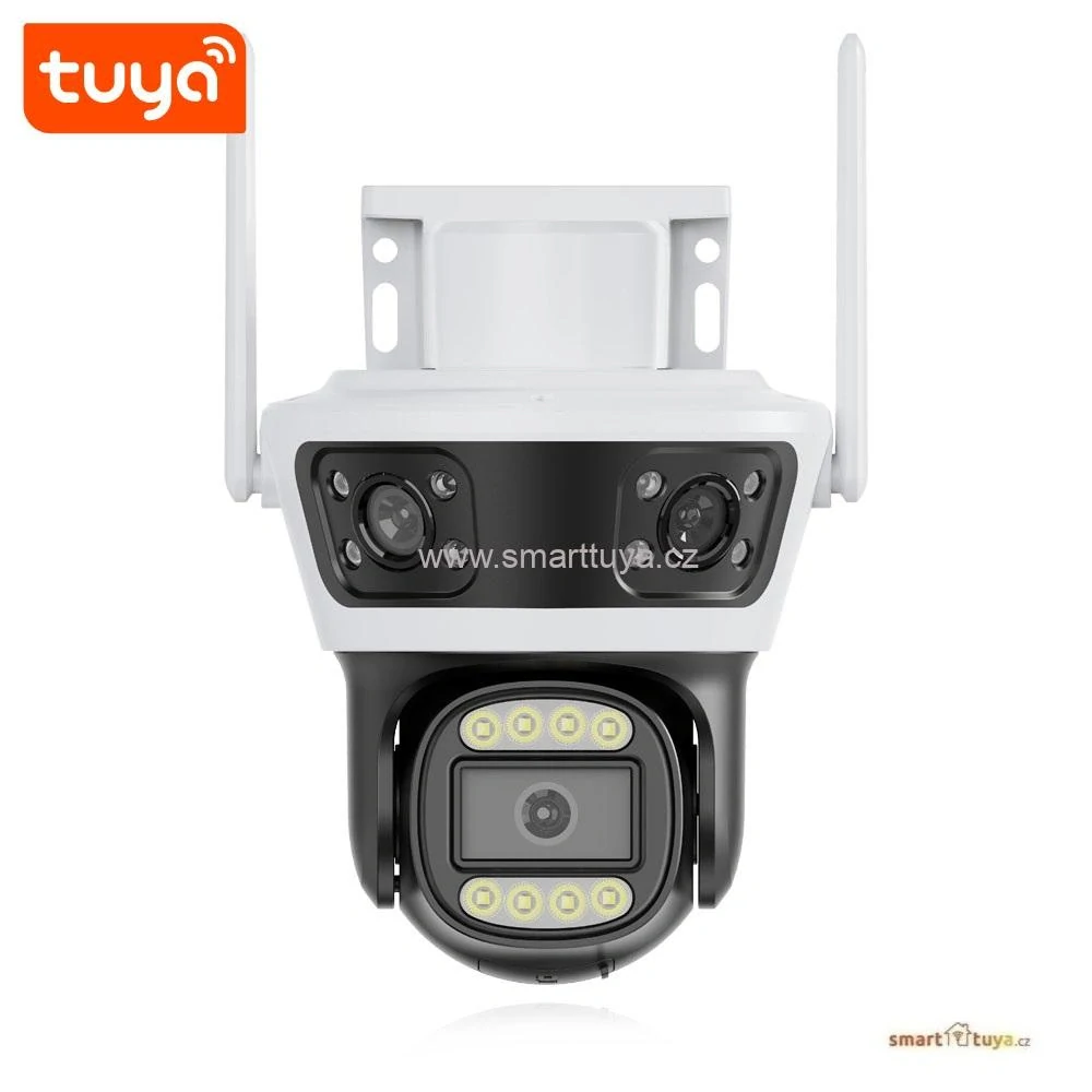 WiFi Smart venkovní otočná kamera se 3 objektivy (9MP) se zvukem - Tuya