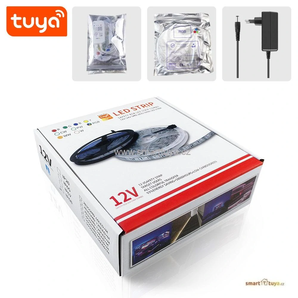Tuya chytrý WiFi RGB LED pásek – sada 5m PST-RGB05M