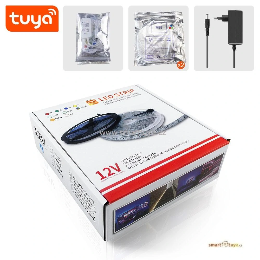 Tuya chytrý WiFi RGB LED pásek – sada 2x5m PST-RGB10M