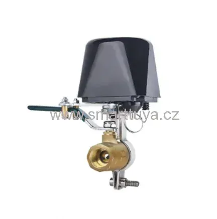 WiFi chytrý motorizovaný zavírač ventilů voda/plyn DN15 - 1/2"  - TUYA, Android/iOS