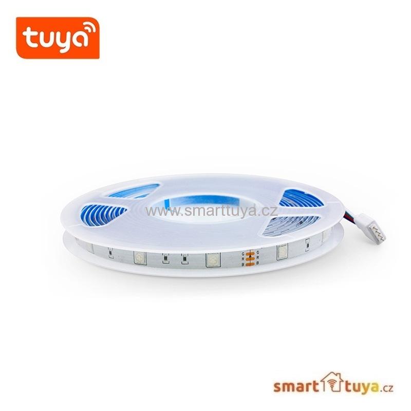 WiFi RGB LED sestava - 5 metrů | 12W | 30LED/m | IP65-vodotěsný | IR ovládání | - TUYA, Android/iOS