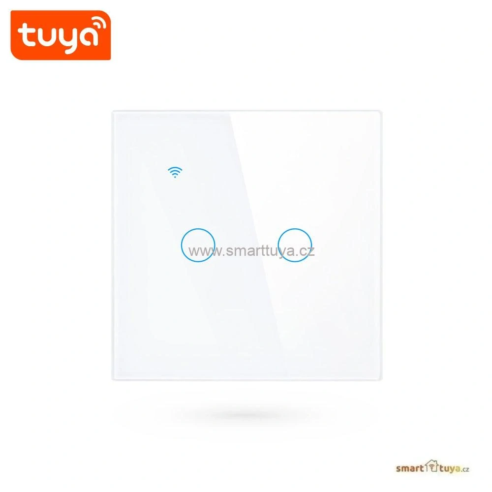 WiFi chytrý vypínač světel,dvoutlačítkový - TUYA, Android/iOS
