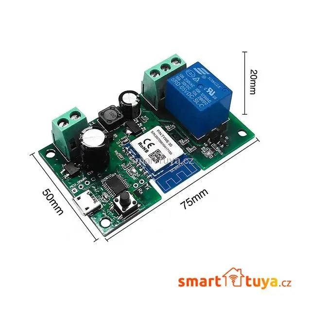 Wi-Fi nízkonapěťový spínač 5V / 7-32V - TUYA