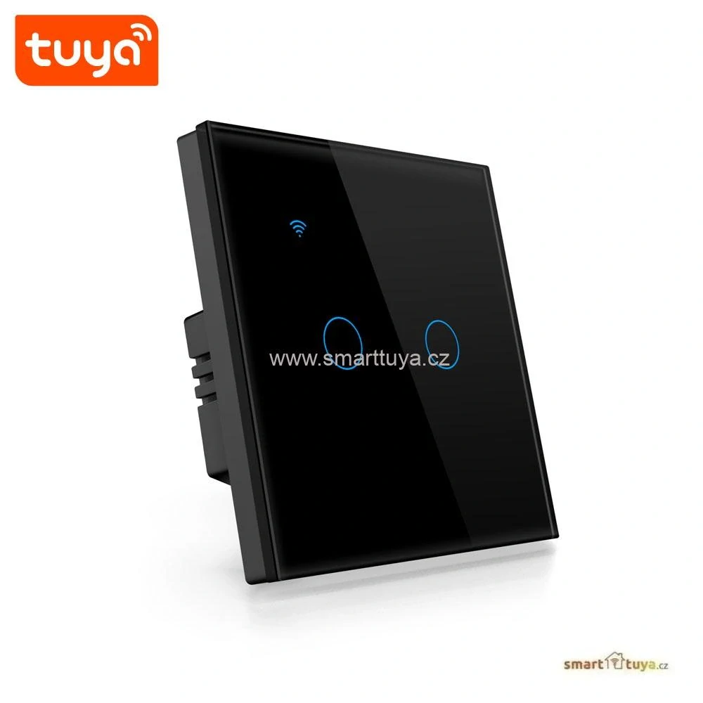 WiFi chytrý vypínač světel,dvoutlačítkový - TUYA, Android/iOS