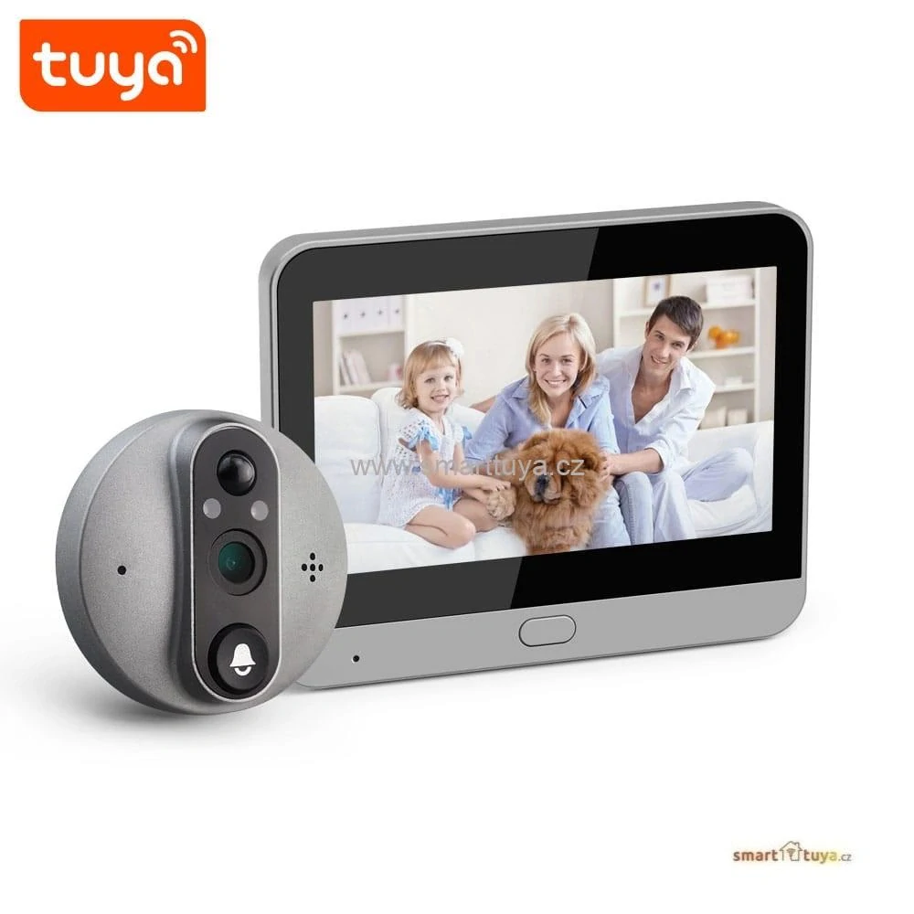 Tuya inteligentní WiFi digitální dveřní kukátko PST-DB06T (3.0MP, 4.3" LCD)