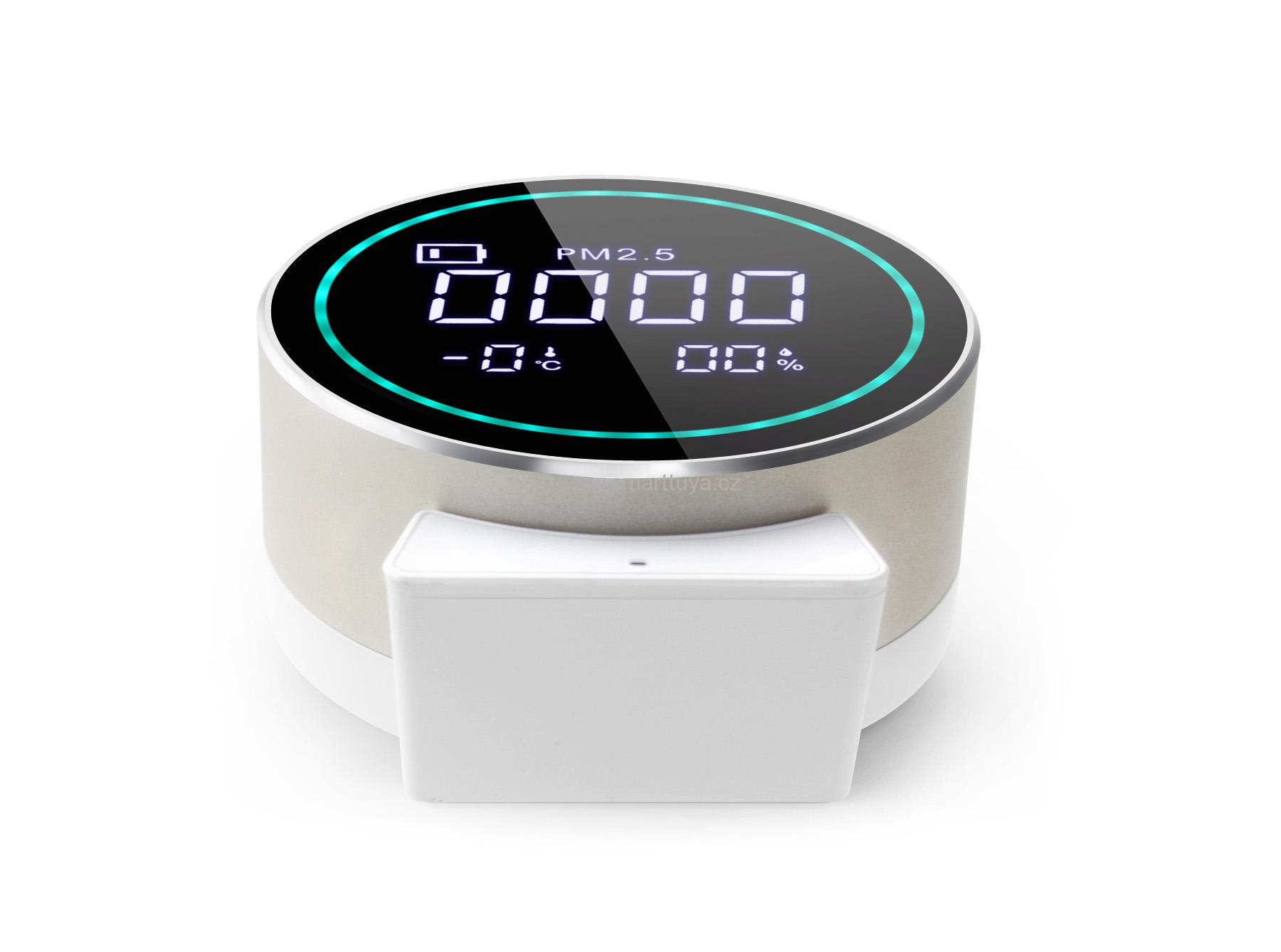 WiFi chytrý sensor s monitorem kvality ovzduší (PM 2.5), teploty a vlhkosti – TUYA, Android/iOS