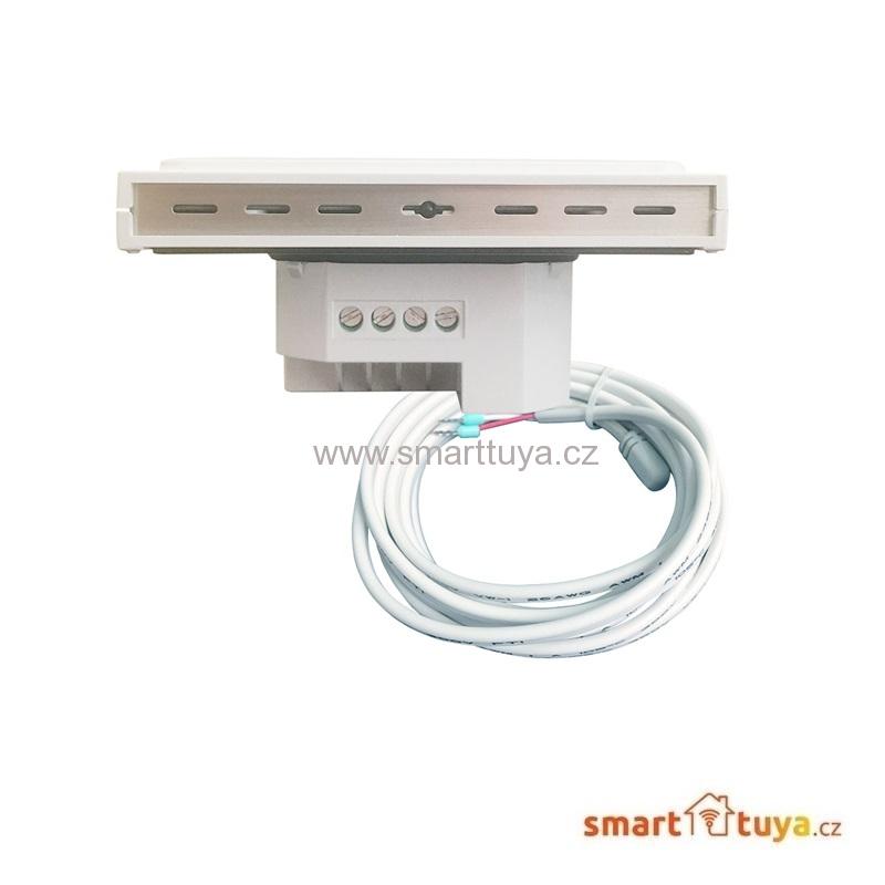 WiFi dotykový pokojový termostat  ovládaný aplikací, 16A, bílý - TUYA, Android/iOS