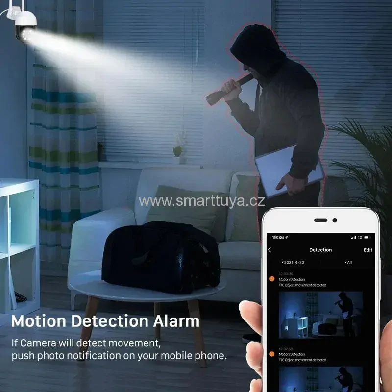 5.0 Mpx WiFi venkovní mini otočná IP kamera se zvukem - TUYA