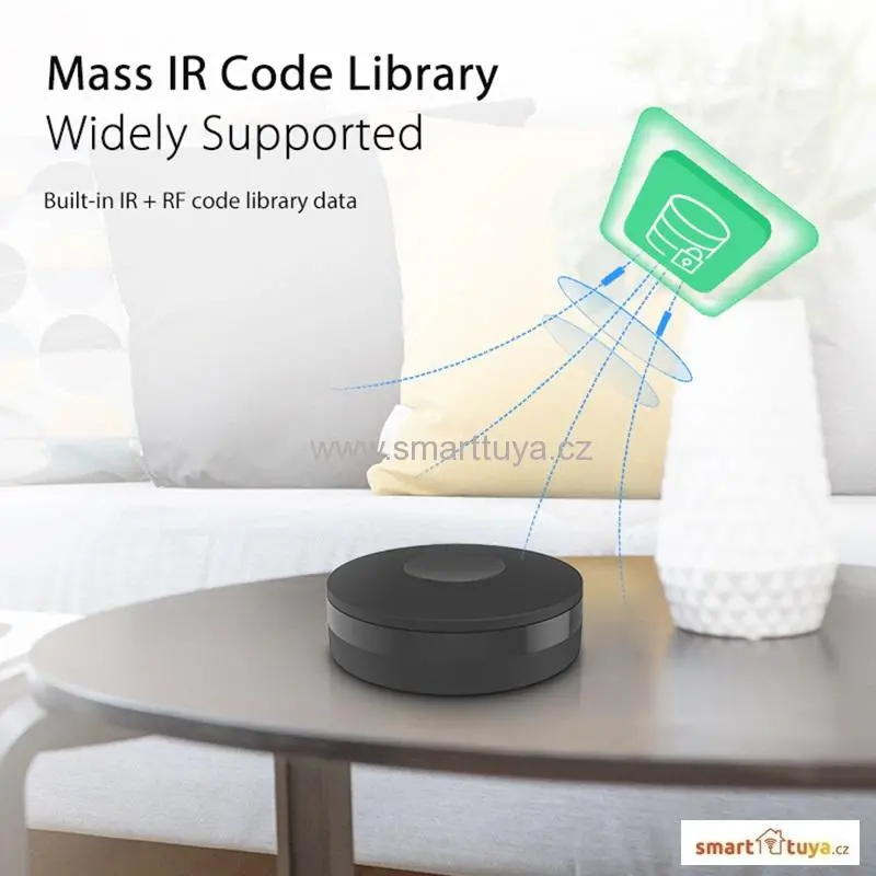 WiFi Smart IR dálkový ovladač, černý -TUYA