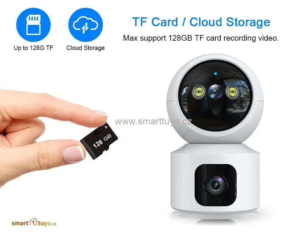 WiFi Smart vnitřní DUAL kamera 2*2MP se zvukem - TUYA