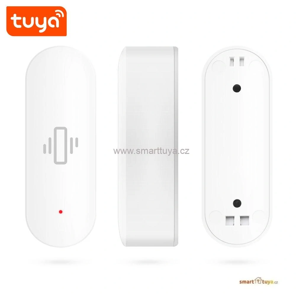 TUYA WiFi vibrační a otřesový senzor s nastavitelnou citlivostí, PST-ZD400A