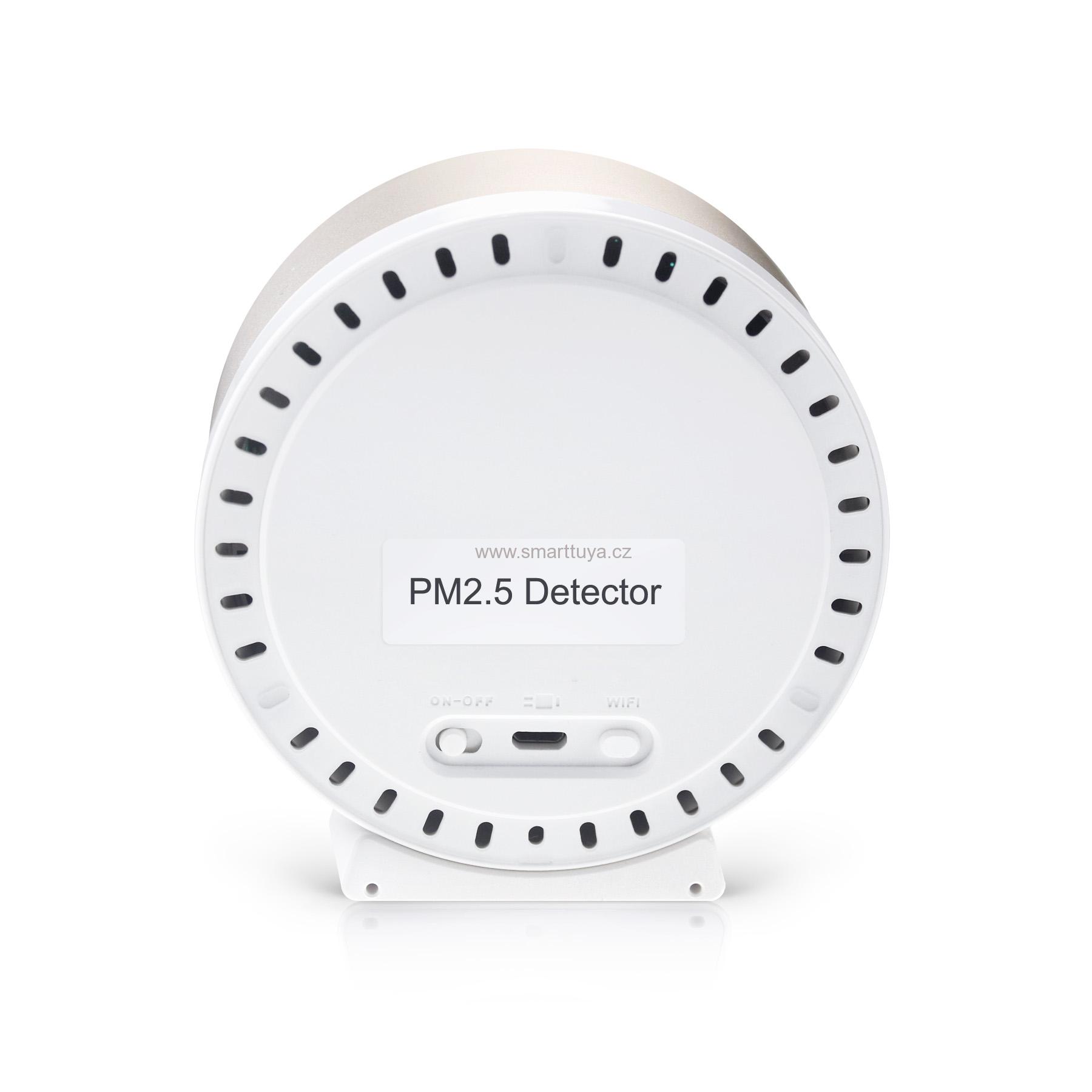 WiFi chytrý sensor s monitorem kvality ovzduší (PM 2.5), teploty a vlhkosti – TUYA, Android/iOS