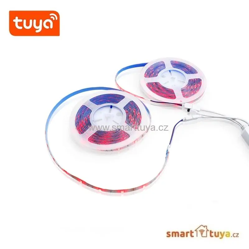 WiFi RGB LED sestava - 2 x 5 metrů | 24 W | 30LED/m | IP65-vodotěsný | IR ovládání | - TUYA, Android/iOS