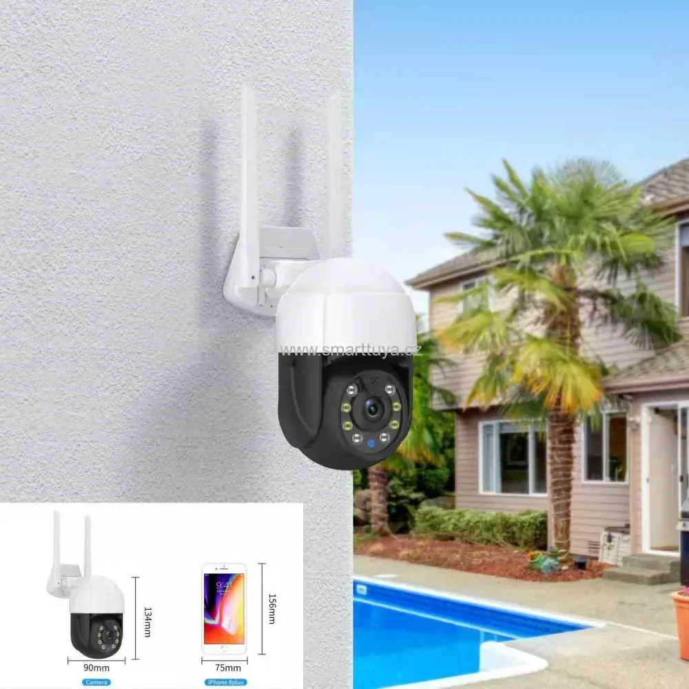 5.0 Mpx WiFi venkovní mini otočná IP kamera se zvukem - TUYA