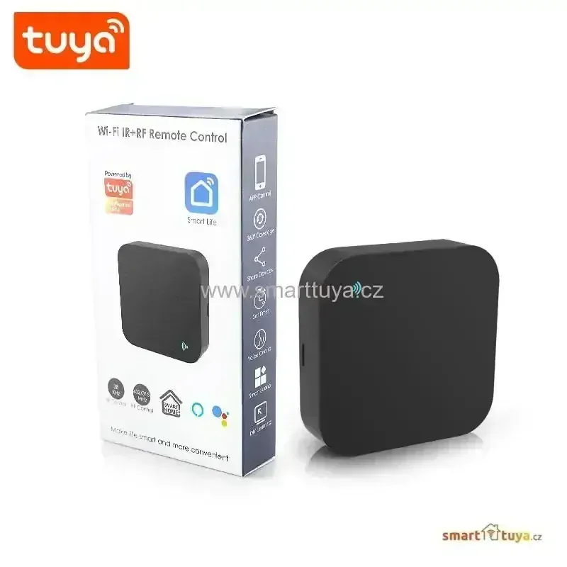 WiFi chytrý IR+RF dálkový ovladač, černý -TUYA