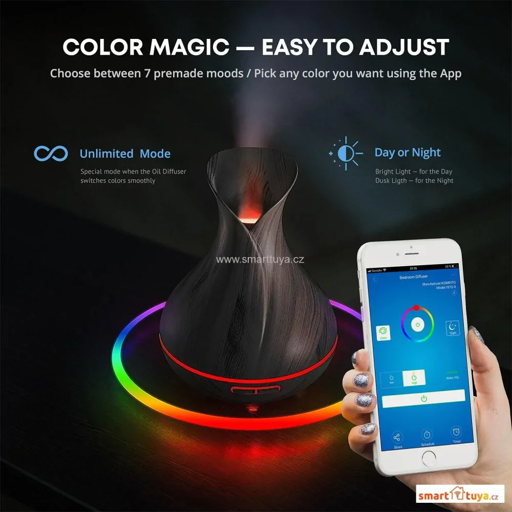 WiFi TuyaSmart Aroma difuzér ovládaný aplikací