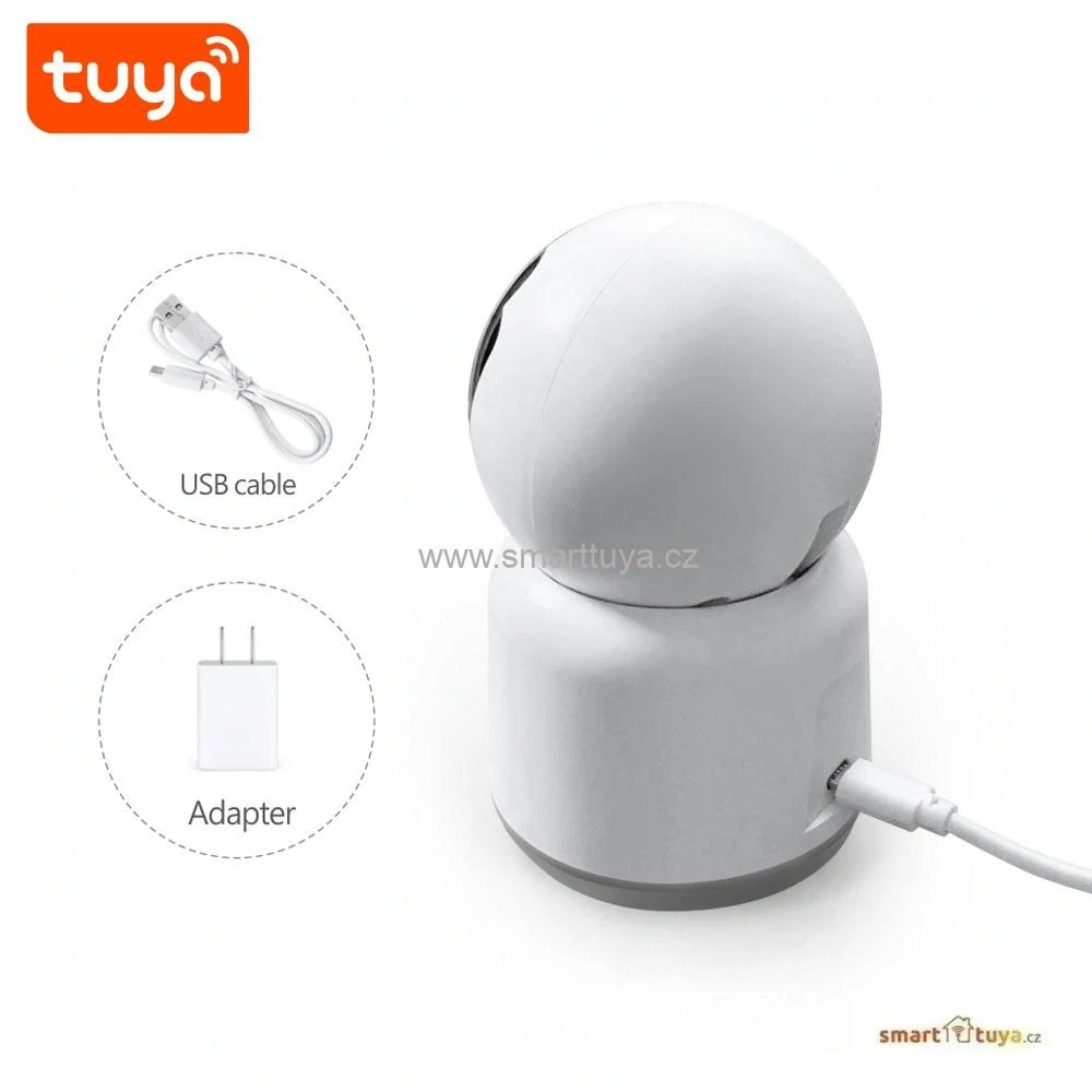 5.0 Mpx WiFi mini vnitřní otočná IP kamera se zvukem- TUYA