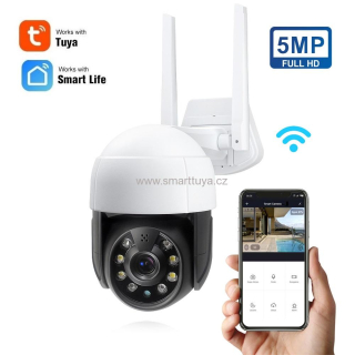 5.0 Mpx WiFi venkovní mini otočná IP kamera se zvukem - TUYA